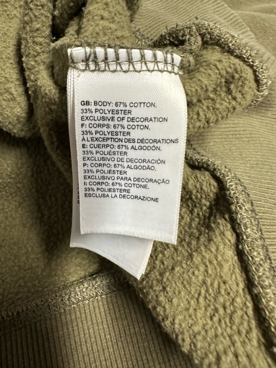 The North Face Men’s Olive Green Bear Logo Pullover Hoodie - Picture 9 of 10